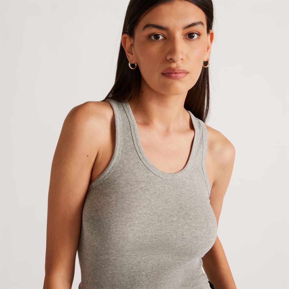 The Luxe Rib Tank | Heathered Grey - Image 4