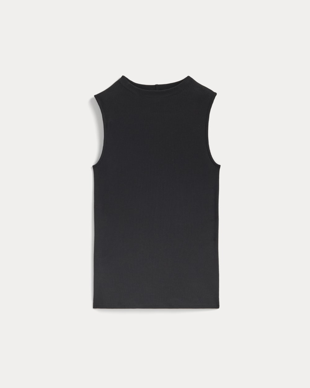 The Luxe Rib Funnel-Neck Tank | Black - Image 2