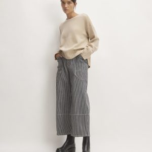The Way-High® Gardener Cropped Jean | Hickory Stripe