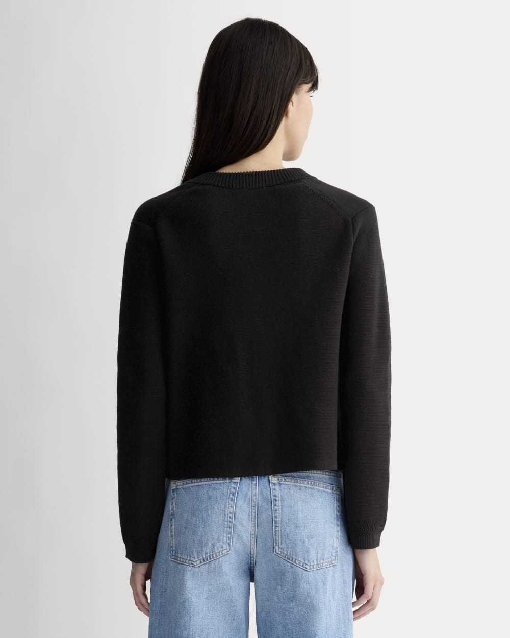 The Crew Cardigan in Everyday Cotton | Black - Image 5