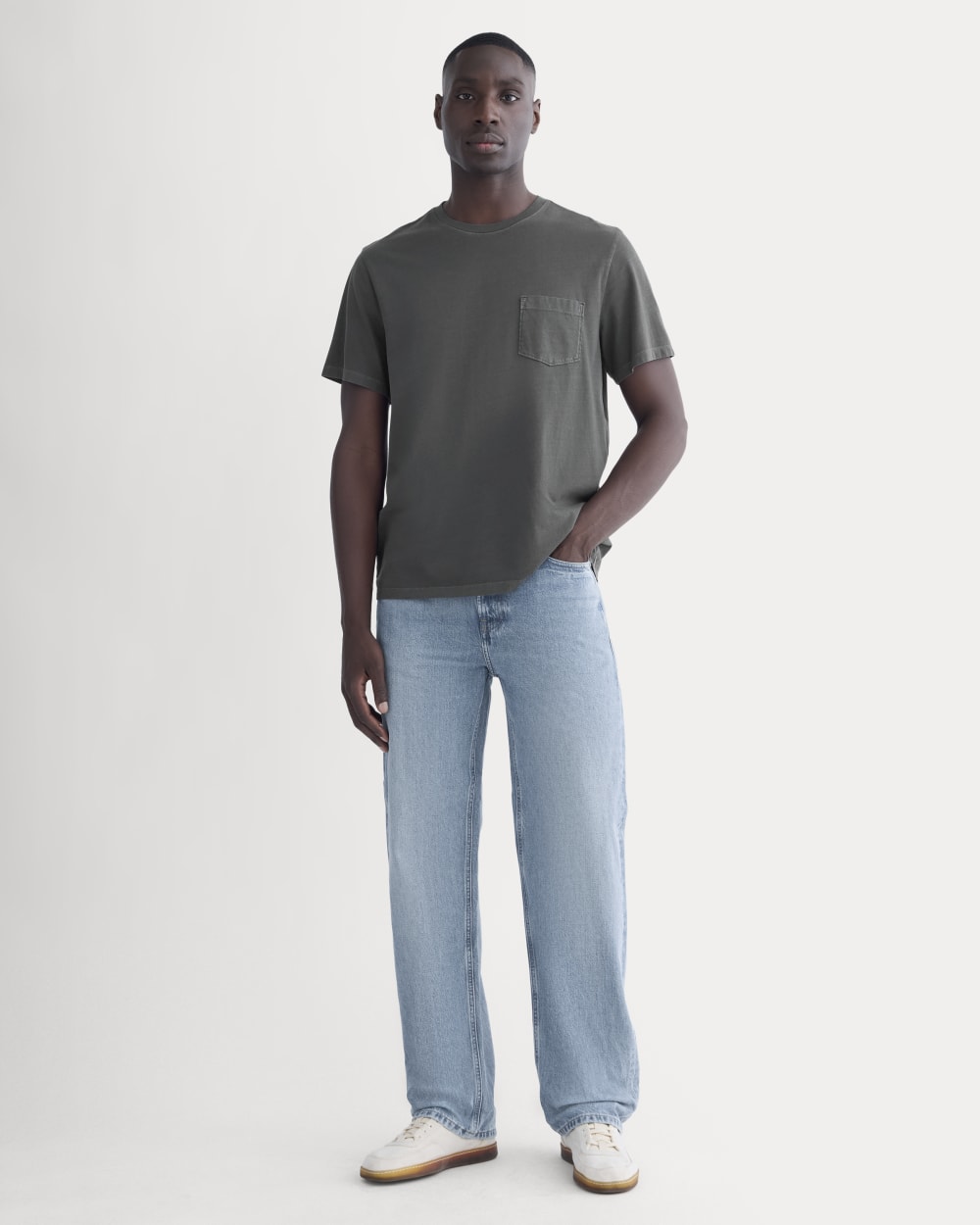 The Essential Organic Garment-Dyed Crew | Black - Image 3