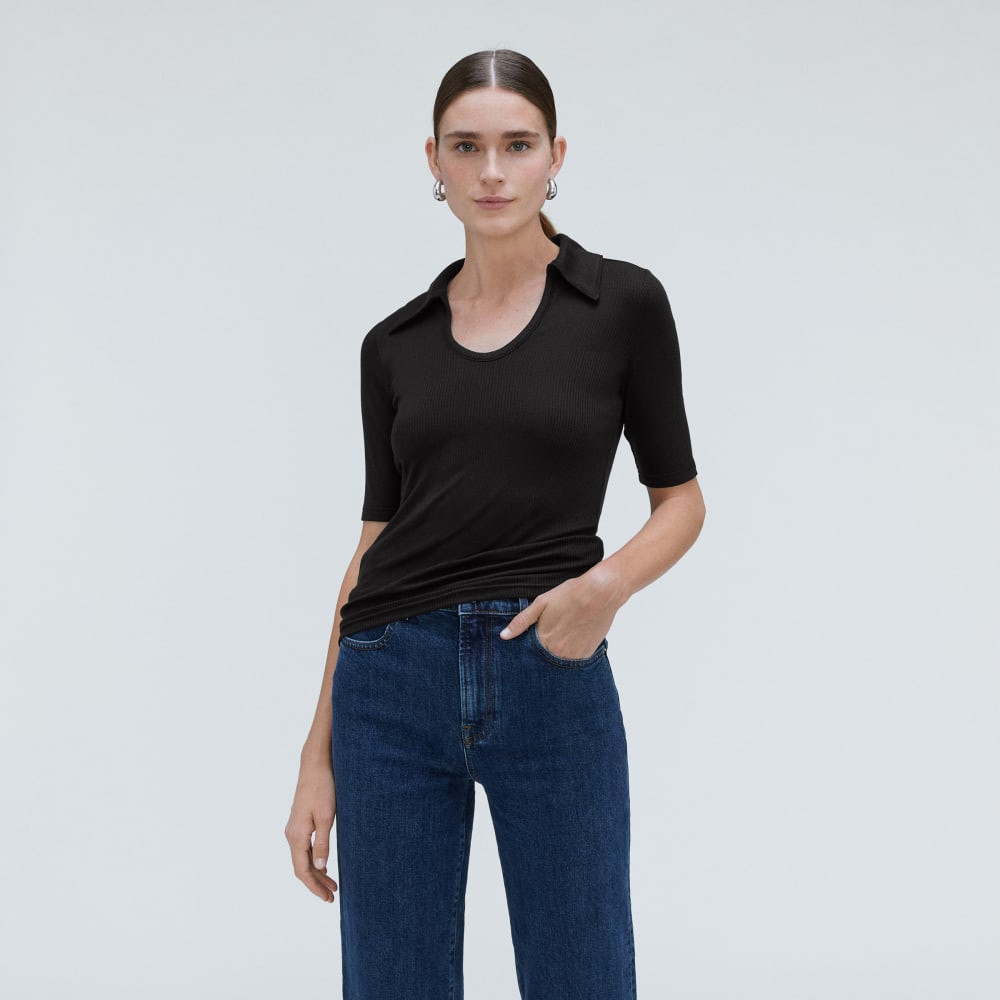 The Super-Soft Short Sleeve Polo | Black - Image 2