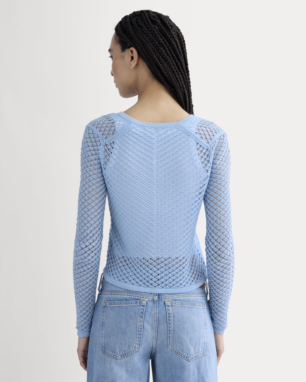The Lace Knit Cardigan | Sky Blue - Image 5