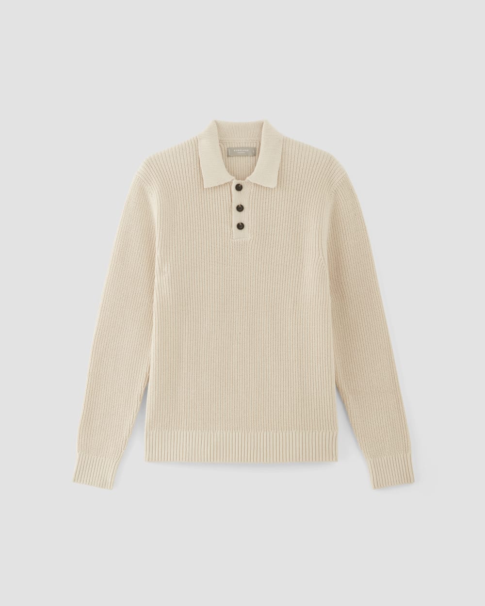 The Cotton Chunky Rib Polo | Canvas - Image 2