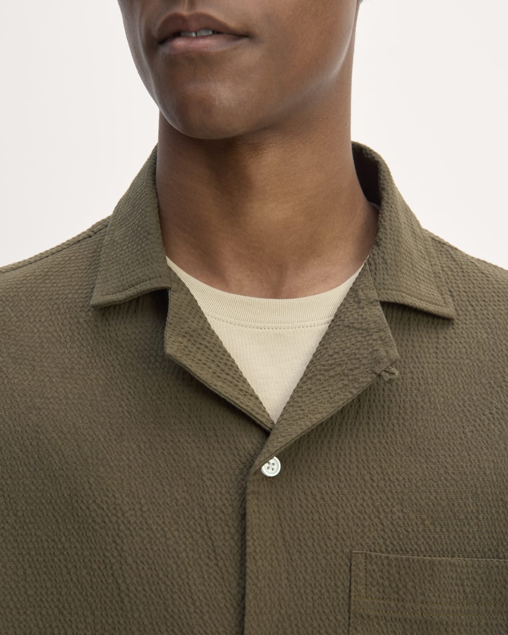 The Seersucker Short-Sleeve Shirt | Beech - Image 4