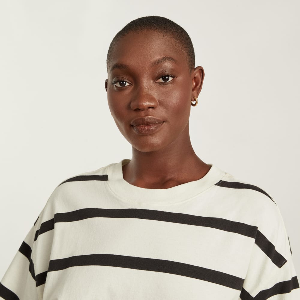 The Premium Weight Relaxed Tee | Black / Canvas - Image 5