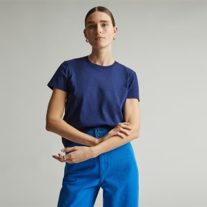 The Box-Cut Tee in Essential Cotton | Ocean Cavern | No Pocket