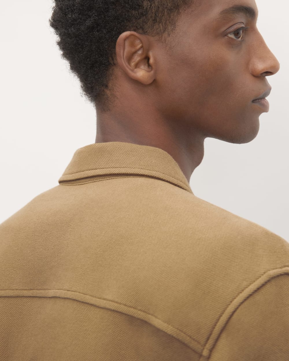 The Long-Sleeve Pique Shirt | Toasted Coconut - Image 4