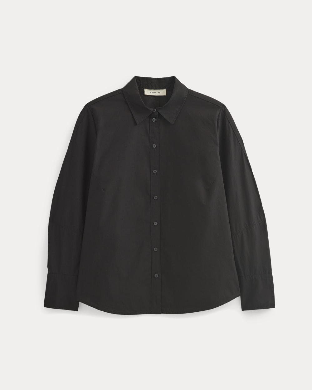 Lantern-Sleeve Shirt in Lightweight Cotton | Black - Image 2