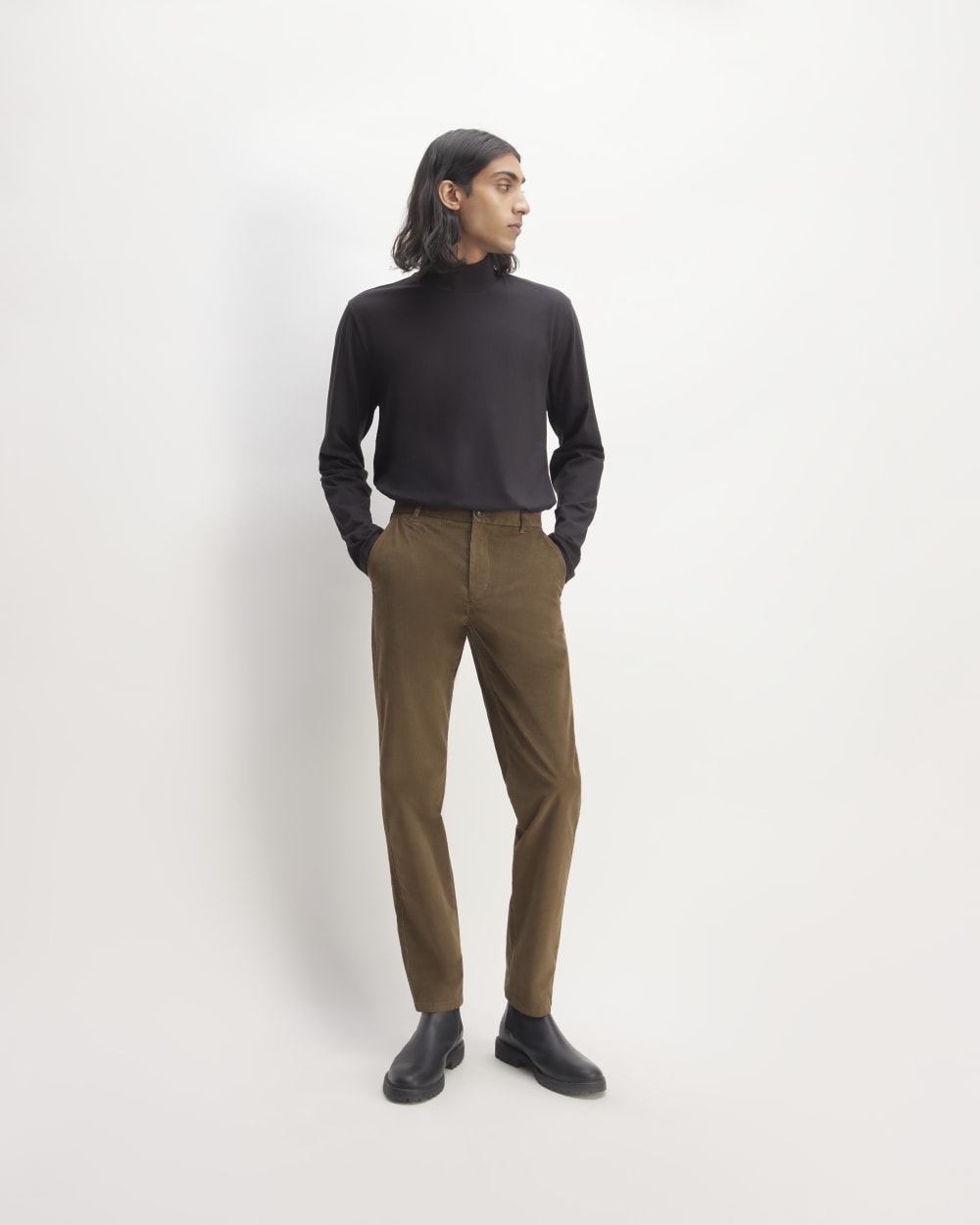 The Organic Cotton Long-Sleeve Turtleneck | Black - Image 3