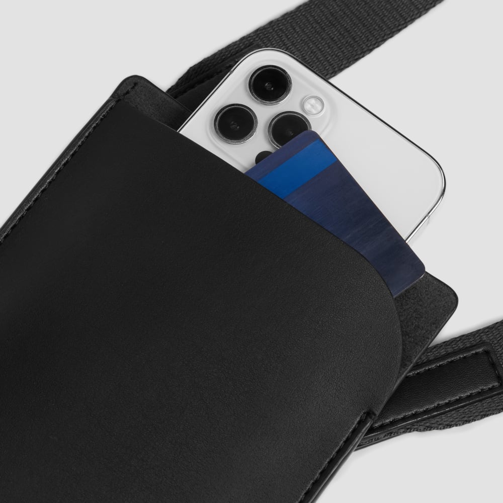 The Cactus Leather Mini Sling Bag | Black - Image 6