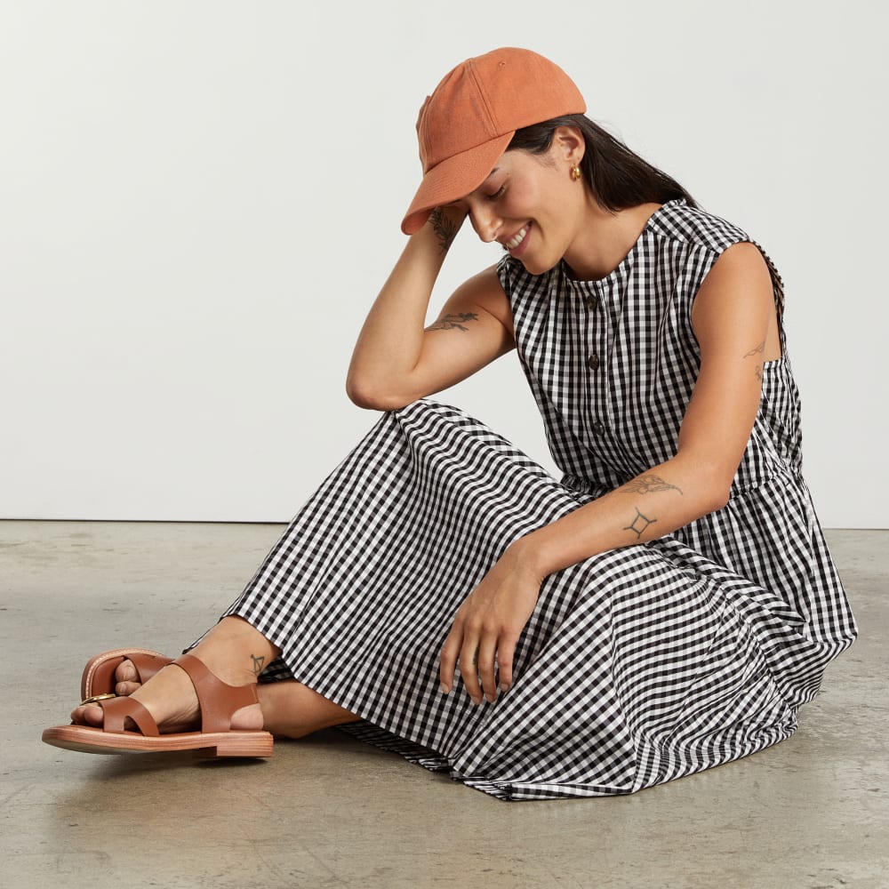 The Tiered Midi Dress | Black Gingham - Image 6