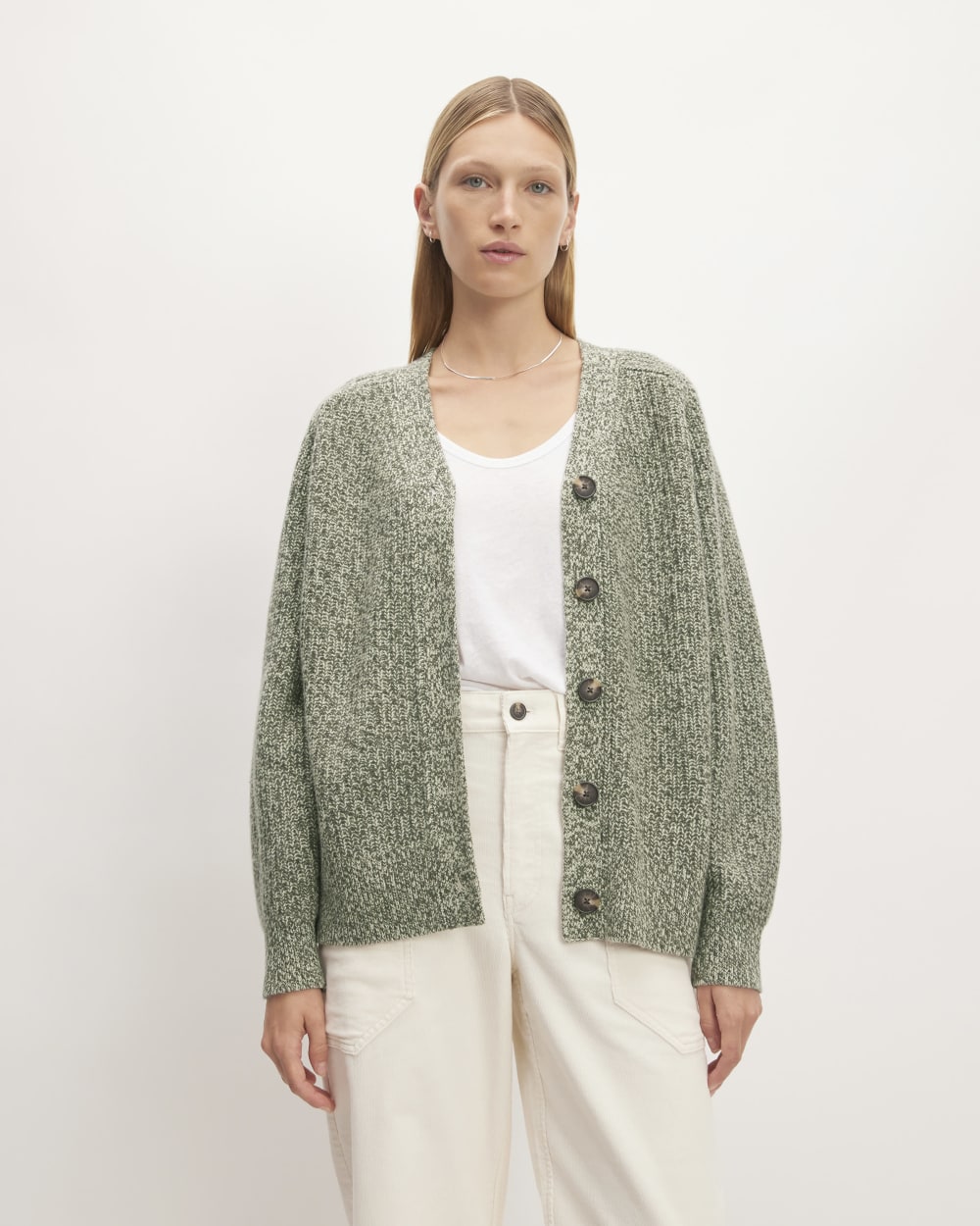The Felted Merino Cardigan | Seafoam Green / Kambaba Twist