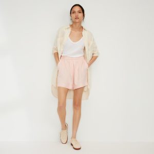 The Linen Boxer Short | Petal Pink