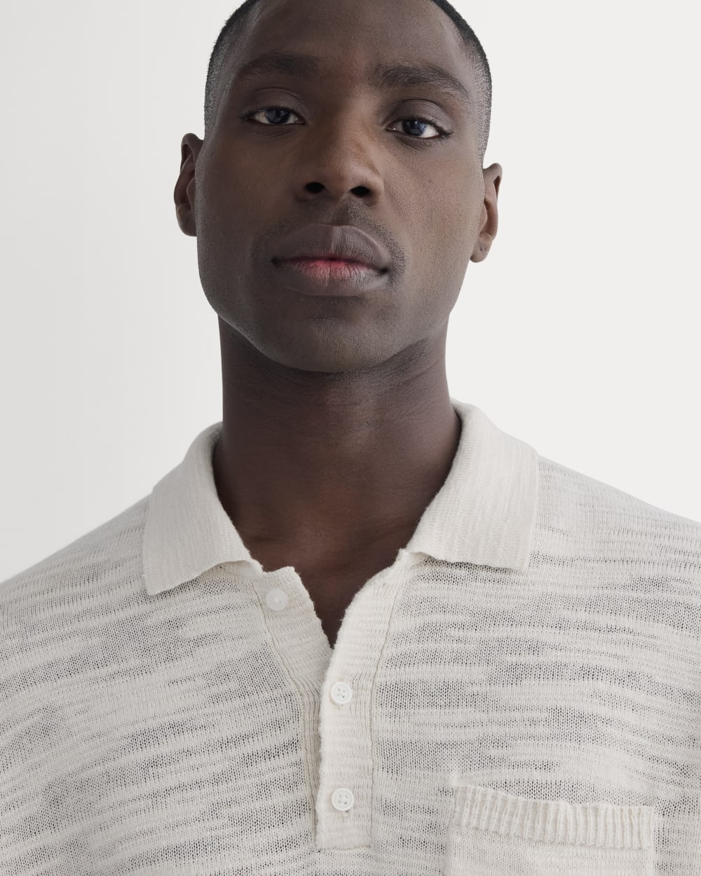 The Cotton Linen Polo | Birch - Image 4