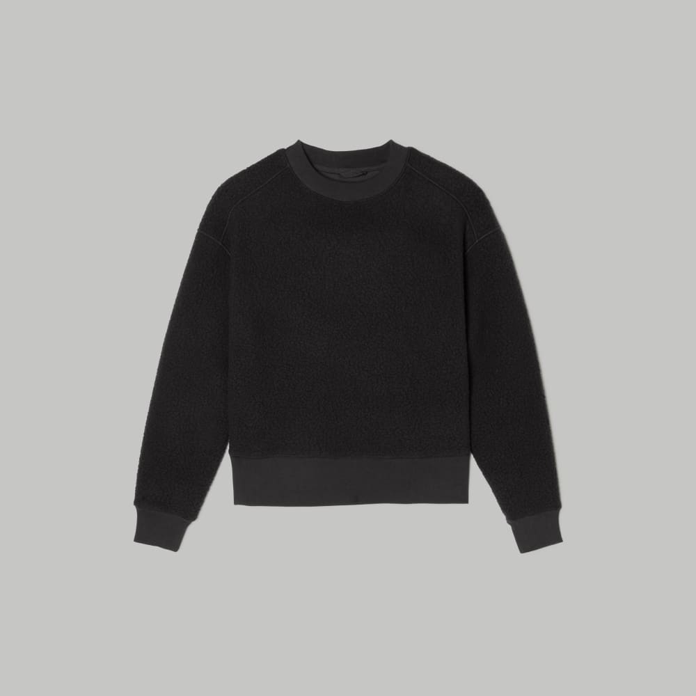 The ReNew Teddy Oversized Crew | Black - Image 2