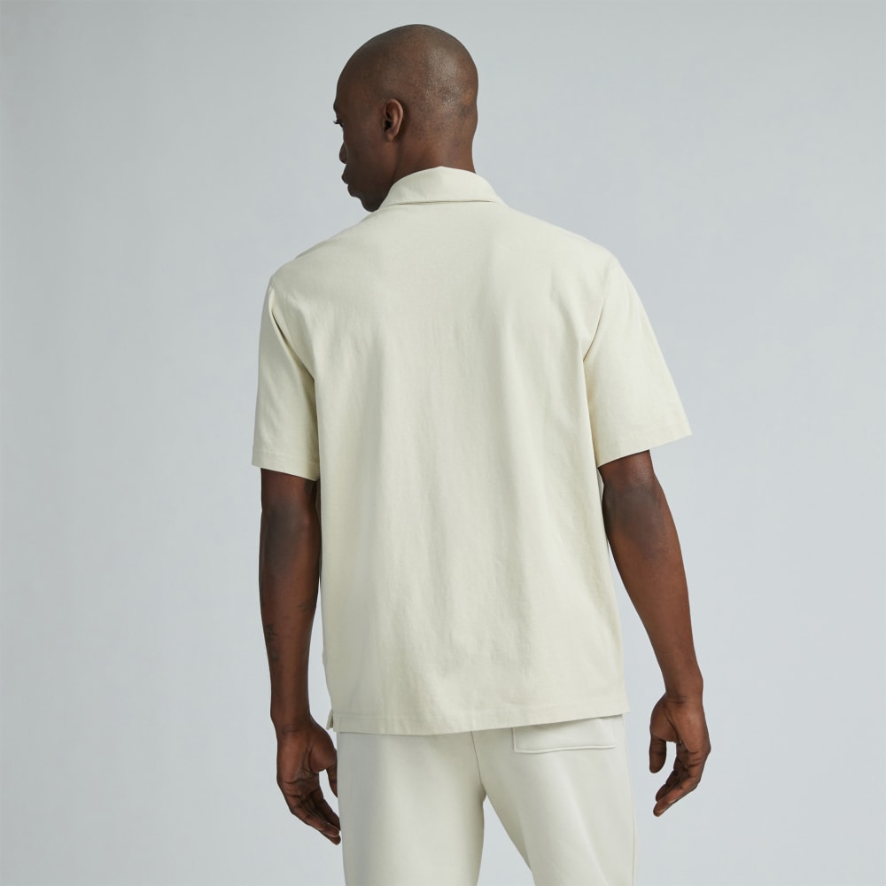 The Premium Weight Relaxed Polo | Pelican - Image 3