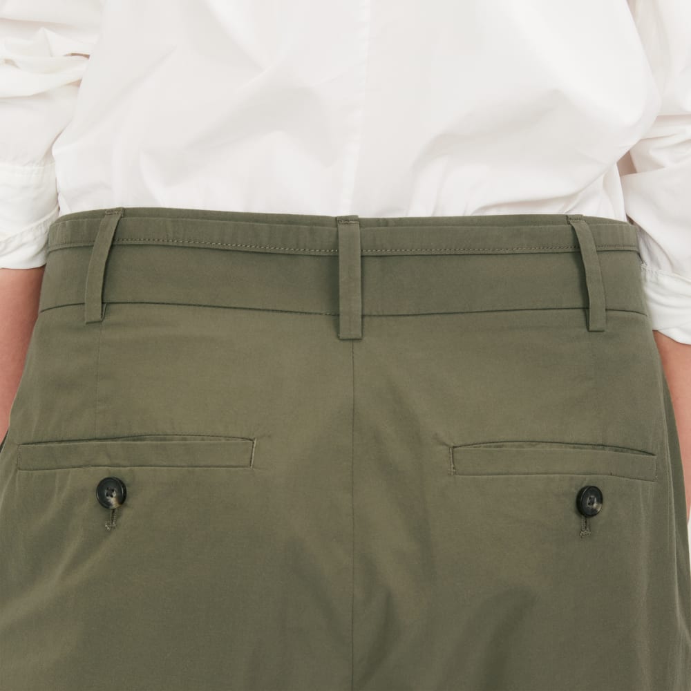The Poplin Pleated Taper Pant | Kalamata - Image 5