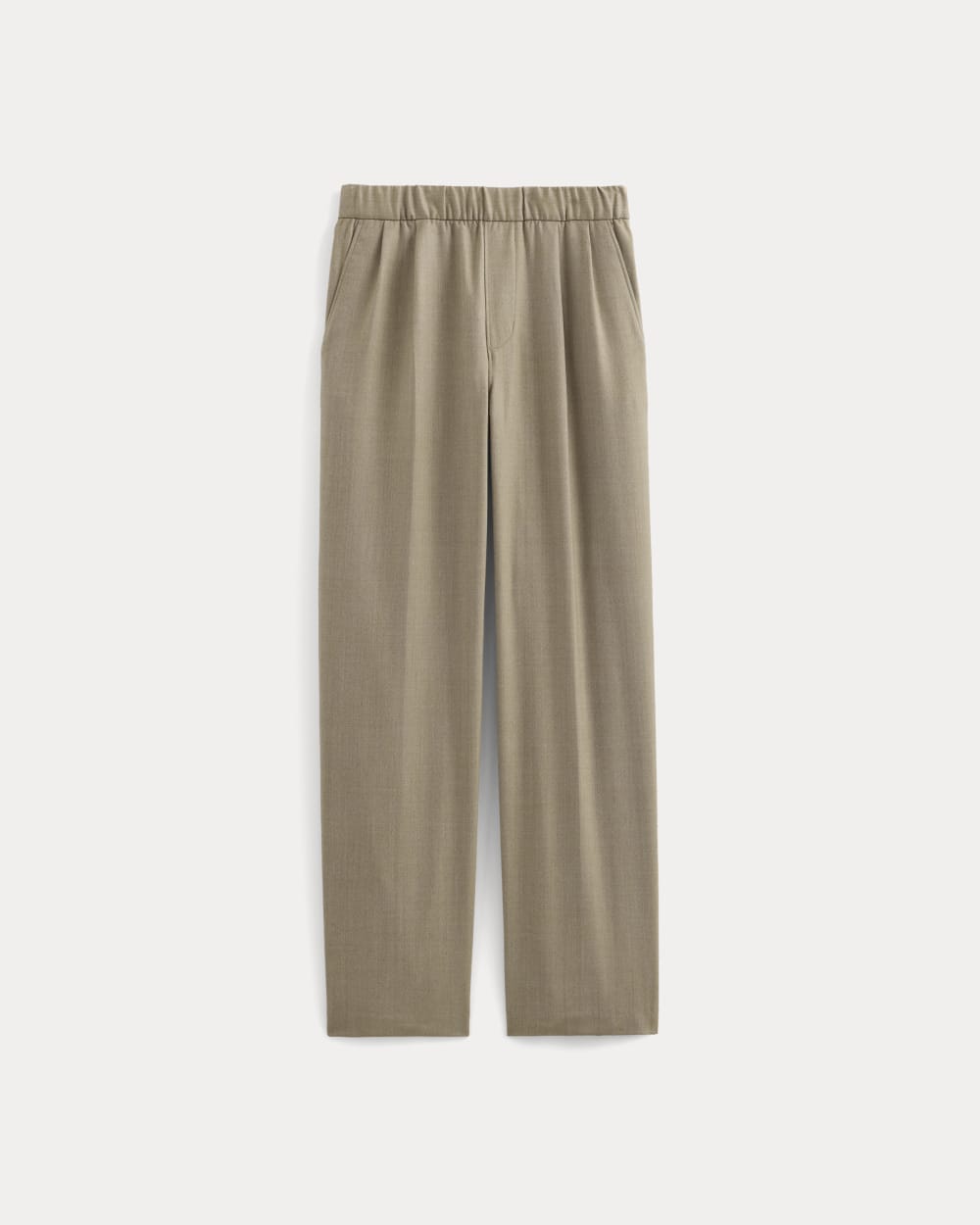 Pleated Trouser in Tailor Twill | Light Taupe - Image 2