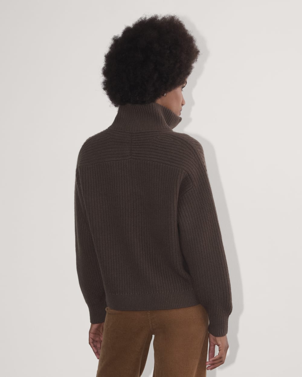 The Half-Zip Sweater in Luxe Merino | Earth Brown - Image 5