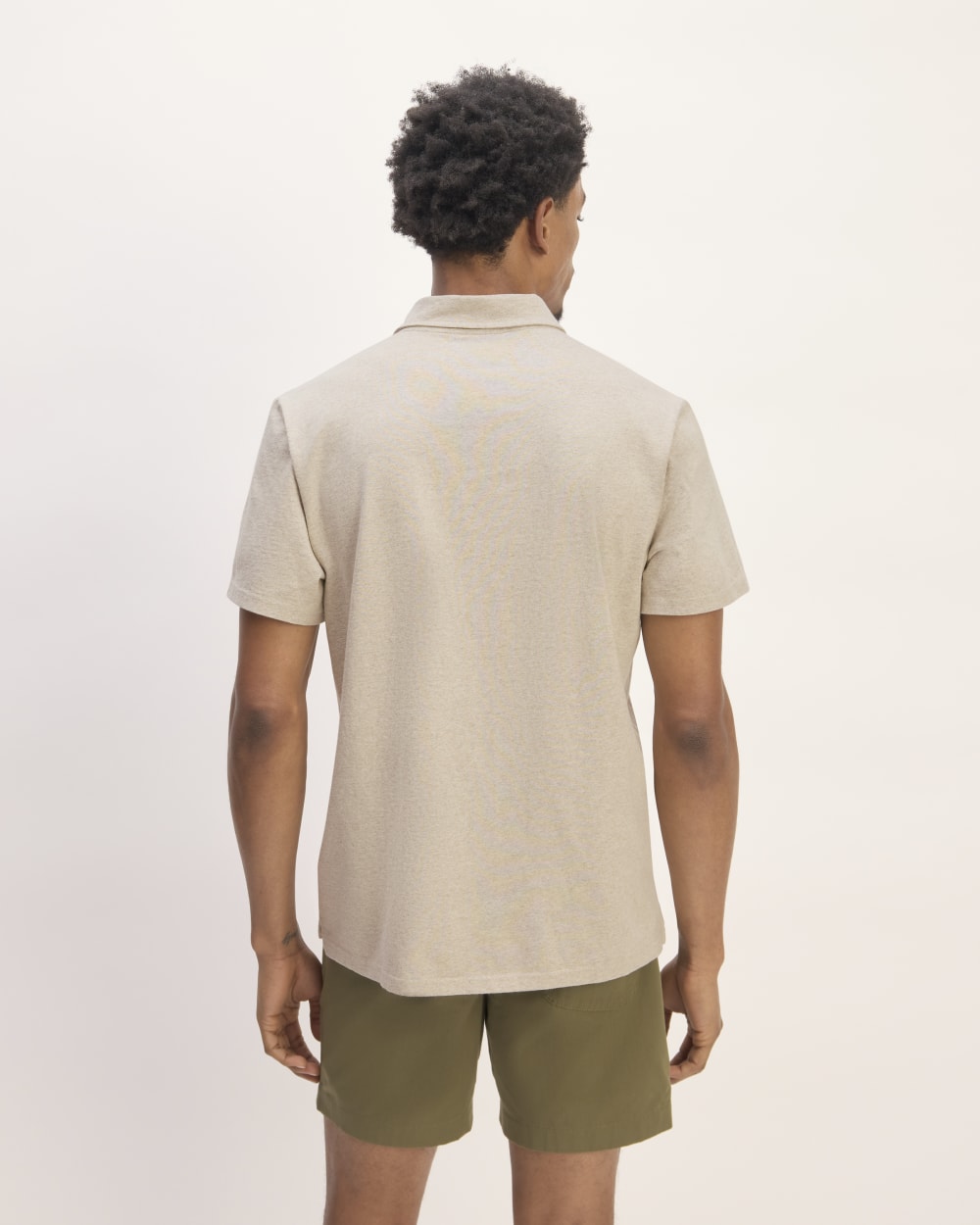 The Premium Weight Short-Sleeve Polo | Heather Oatmeal - Image 6