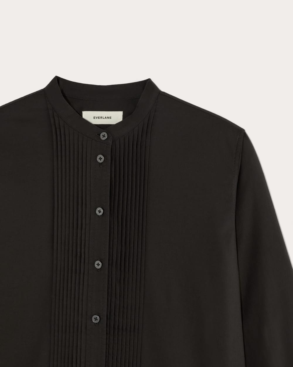 The Tuxedo Shirt in Silky Cotton | Black - Image 6