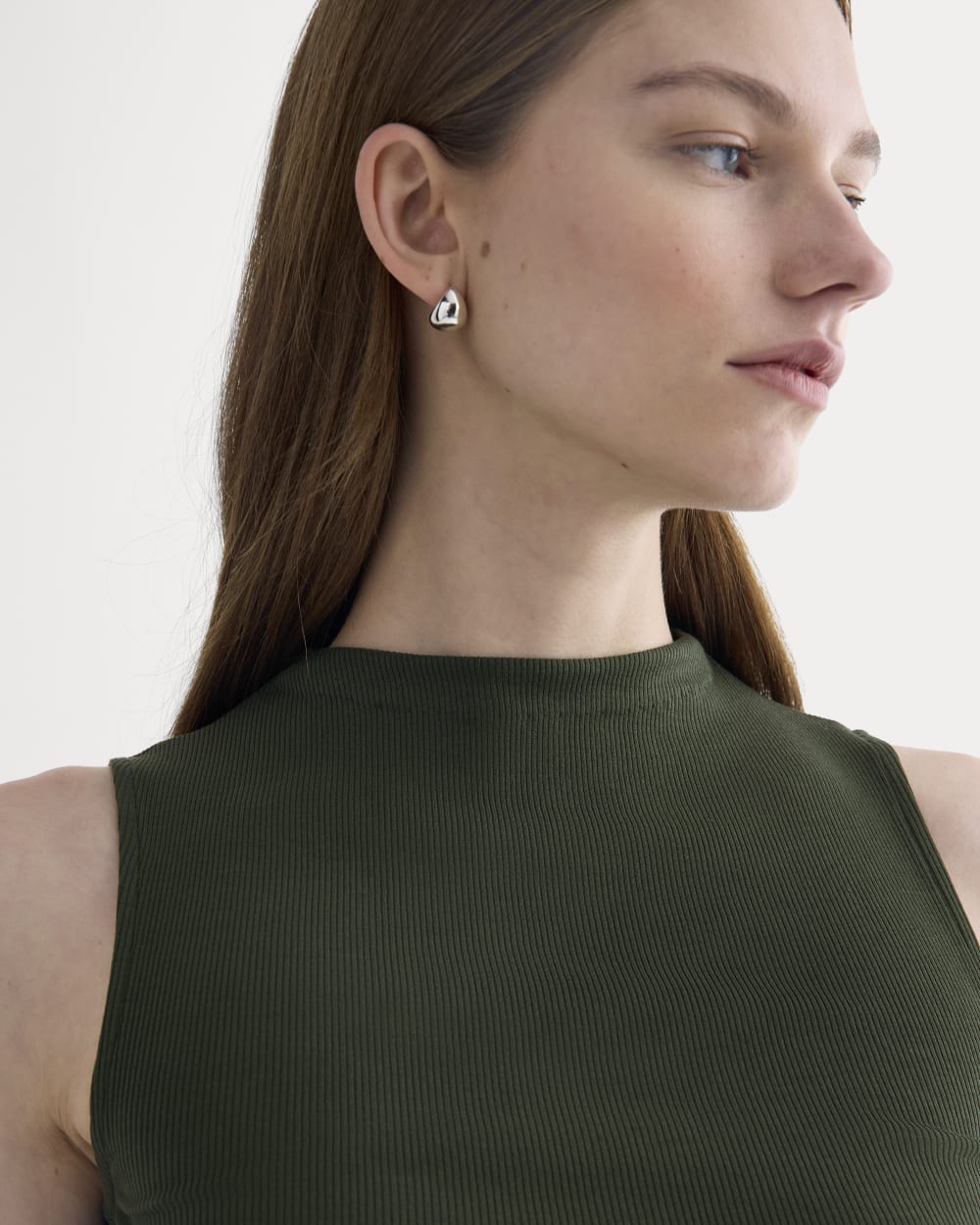 The Luxe Rib Funnel-Neck Tank | Dark Forest - Image 4
