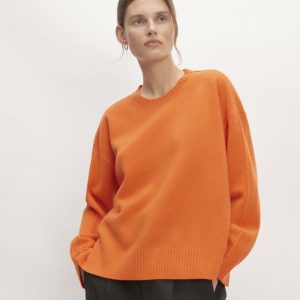 The Good Merino Wool Crewneck Sweater | Orange