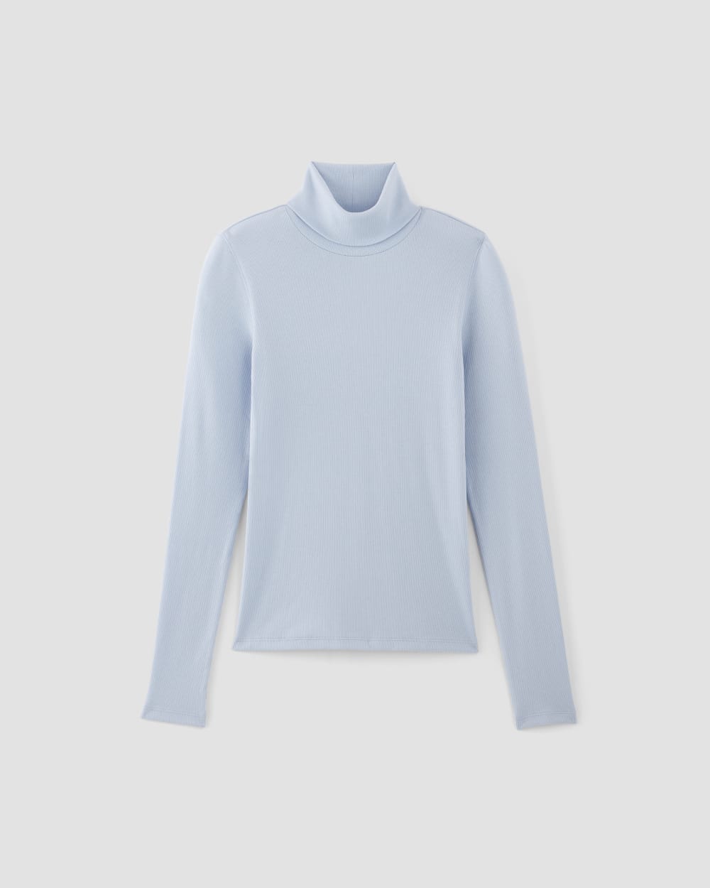 The Luxe Rib Turtleneck | Chambray Blue - Image 2