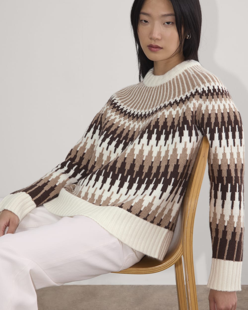 The Fair Isle Crew | Bone / Brown Fair Isle - Image 3