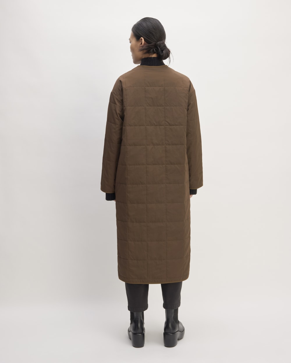 The ReNew Quilted Long Liner | Cocoa - Image 6