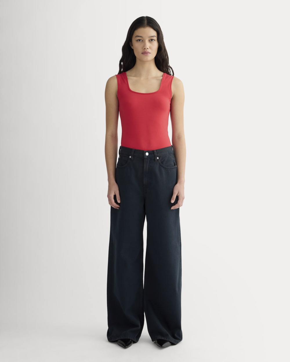 The Form Square-Neck Bodysuit | Classic Red