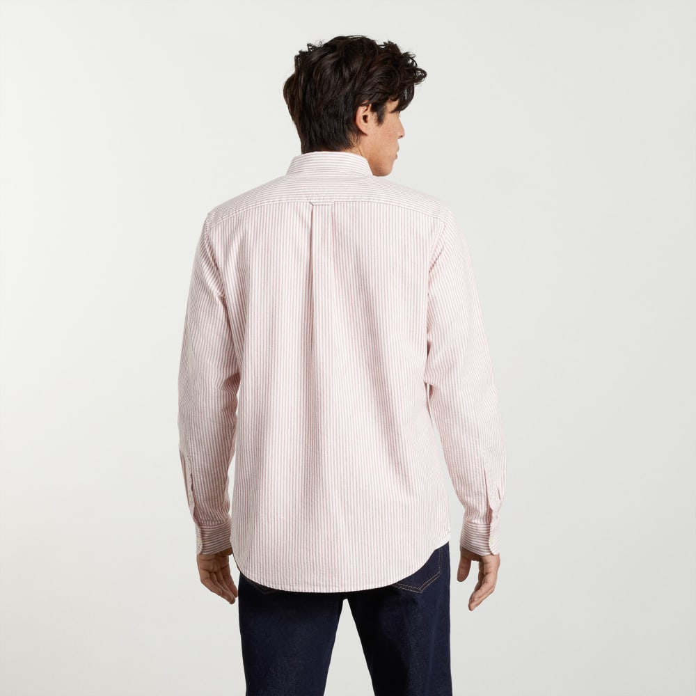 The Slim-Fit Japanese Oxford | Red / White | Regular - Image 5