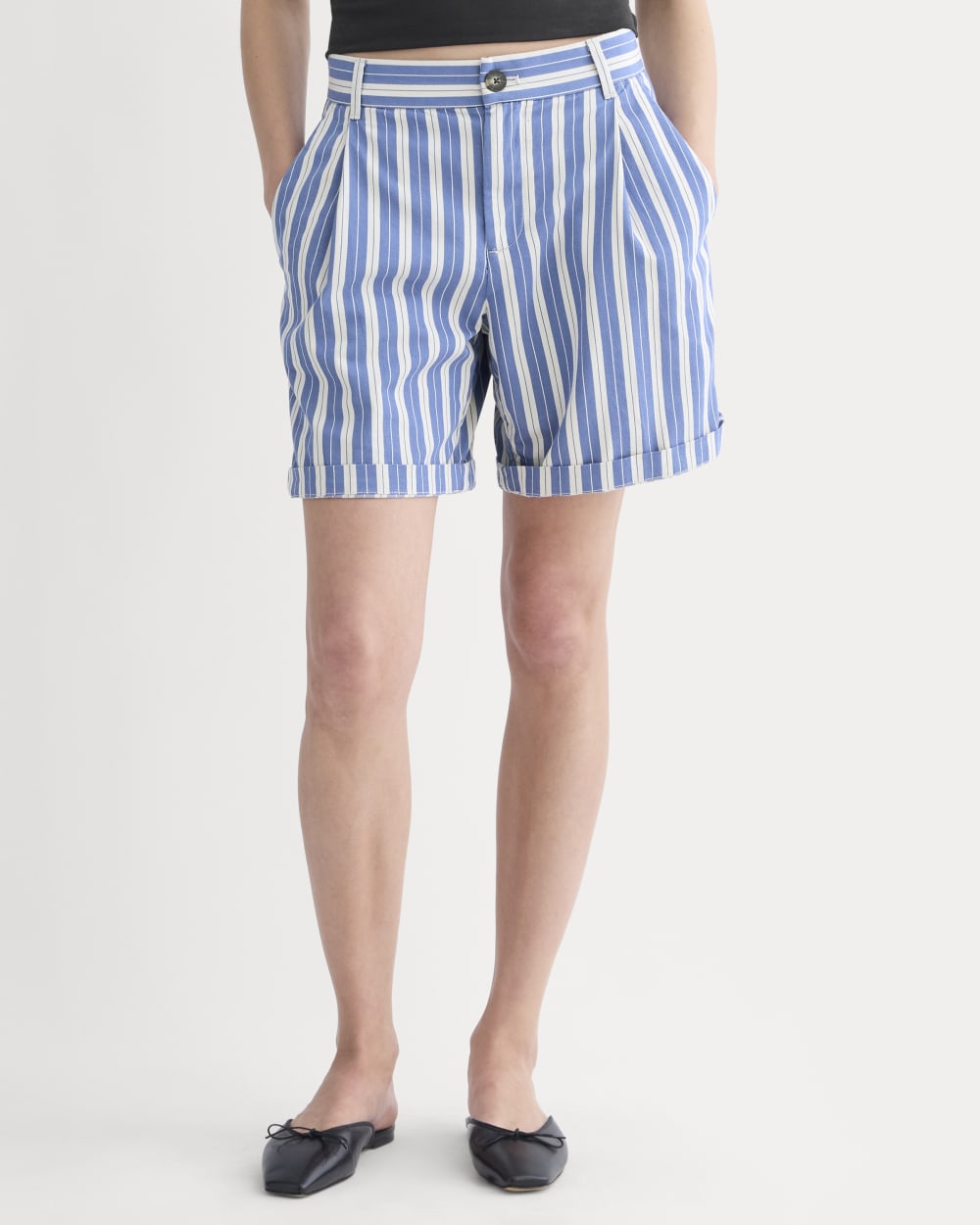 The Pleated Chino Short | Dutch Blue / Natural - Image 3