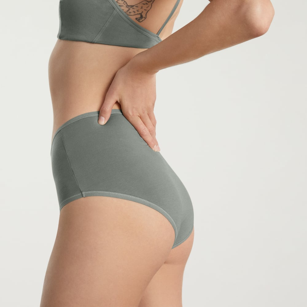 The Cotton High-Rise Hipster | Dark Sage - Image 2