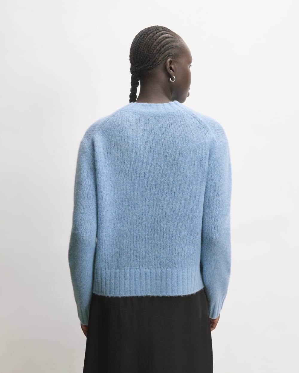 The Alpaca Cropped Crewneck Sweater | Heritage Blue - Image 6