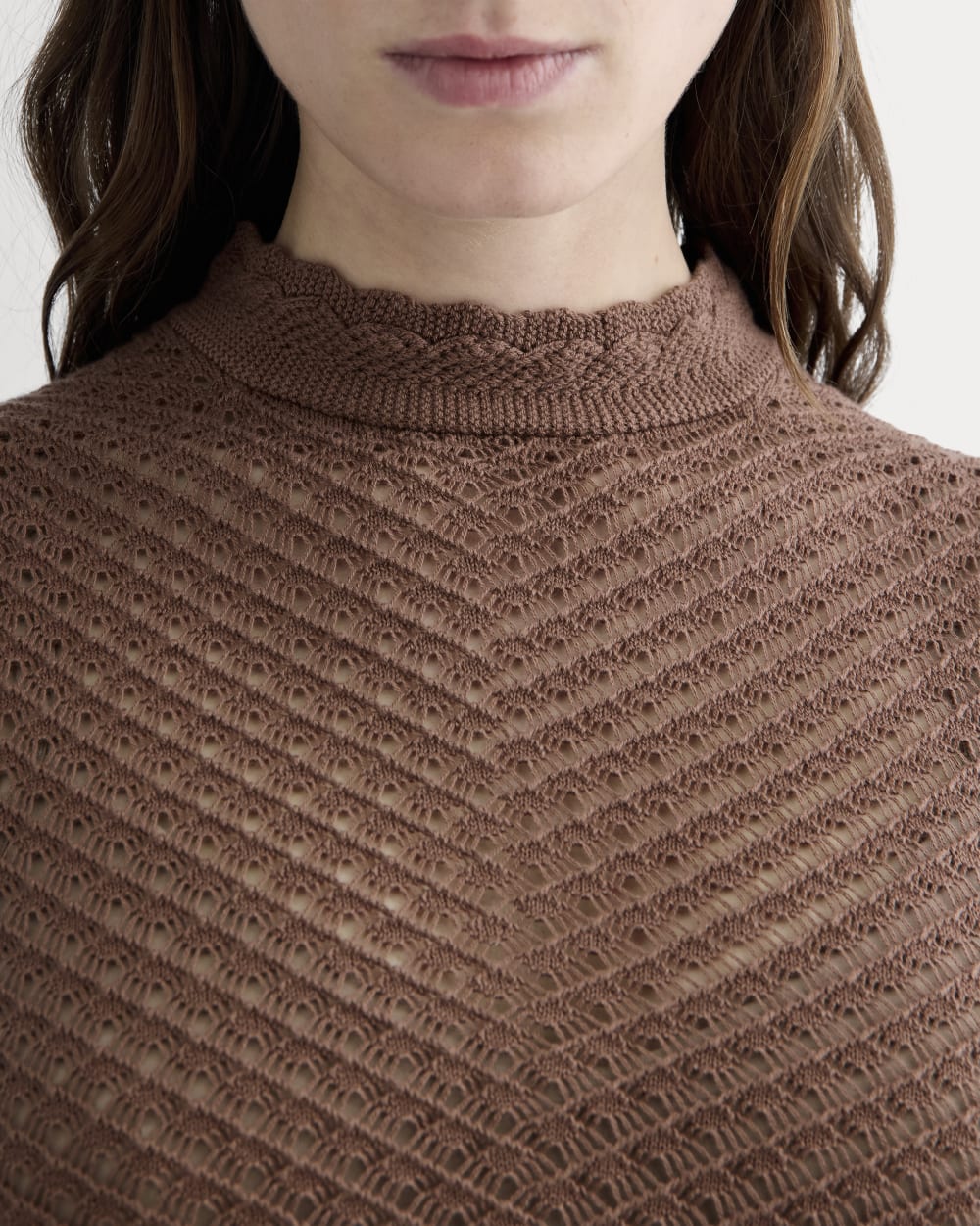 The Lace Knit Tank | Mocha - Image 4