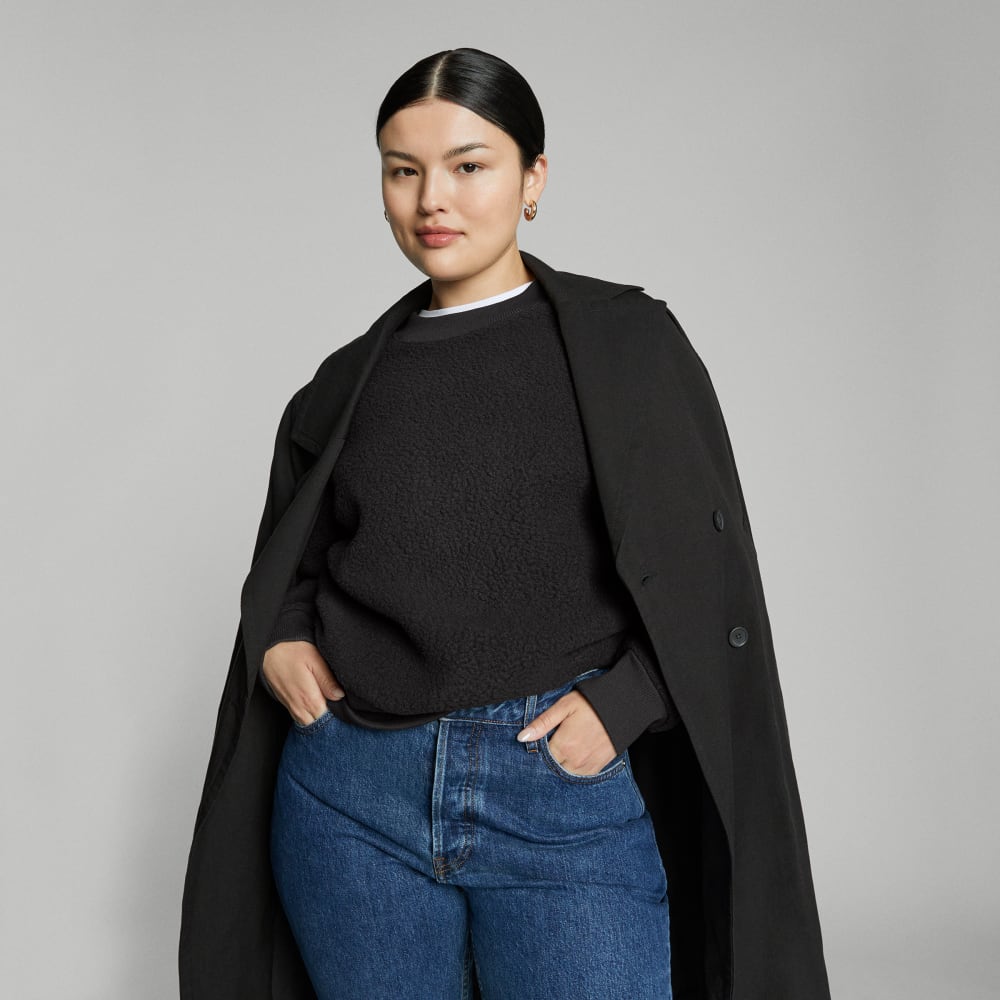 The ReNew Teddy Oversized Crew | Black - Image 5