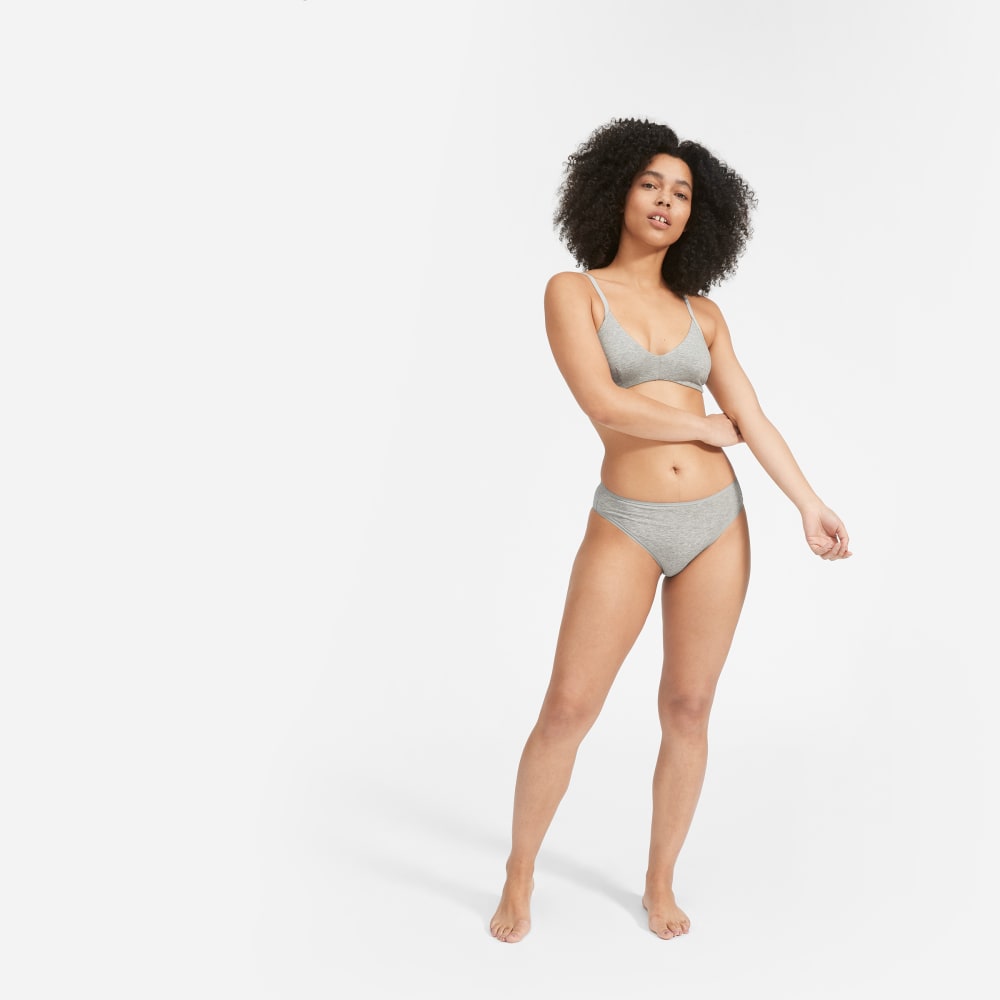 The Cotton High-Rise Bikini | Heathered Grey - Image 3