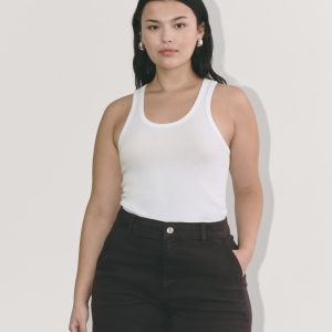 The Luxe Rib Tank | White