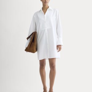 The Mini Shirtdress in Ultrasoft Cotton | White