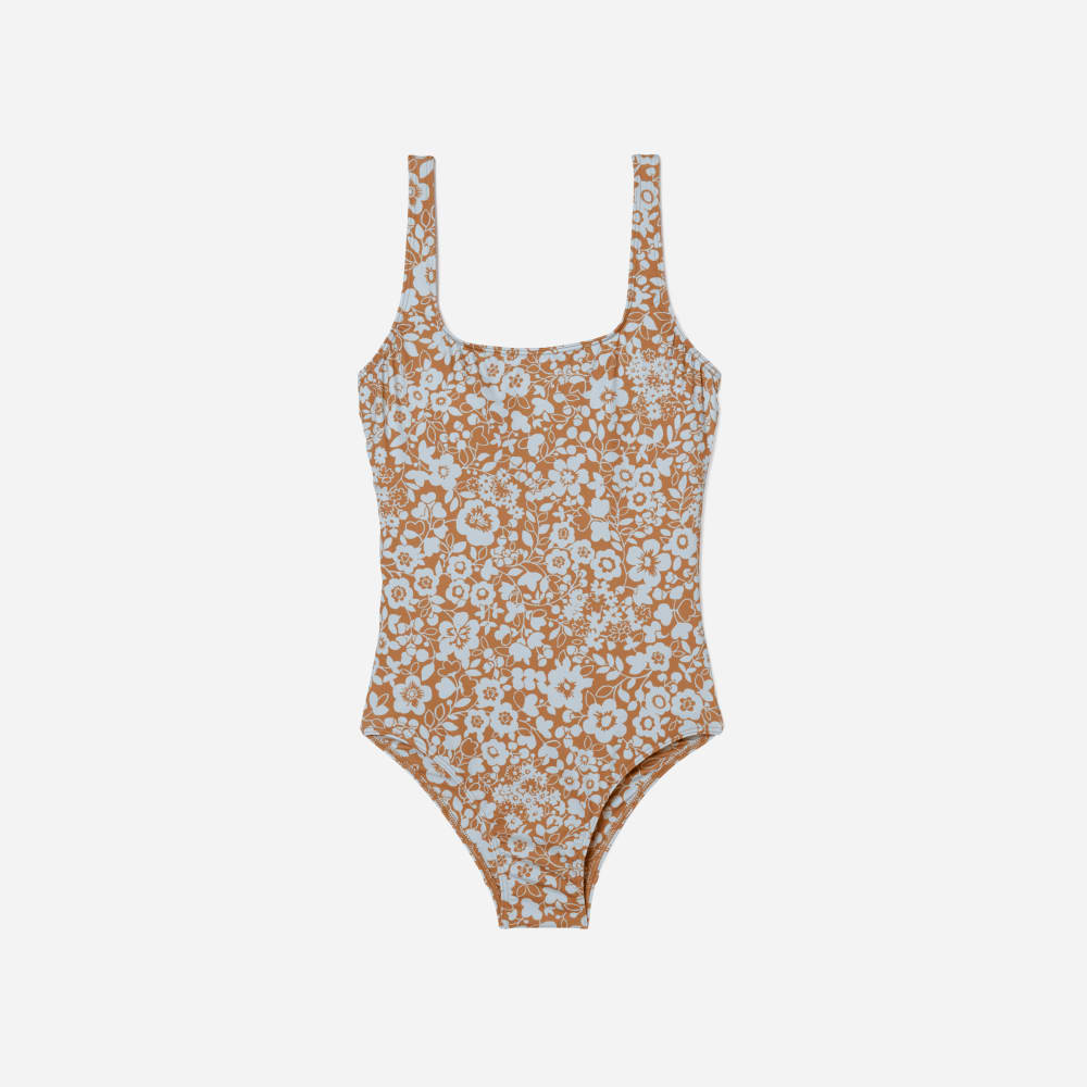 The Square-Neck One-Piece | Honey Floral