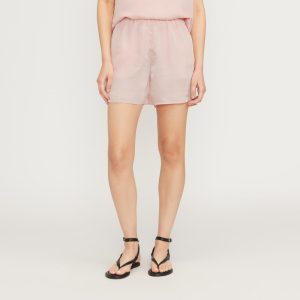 The Satin Pull-On Short | Petal Pink
