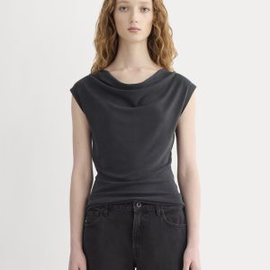 The Draped Top in Butterknit | Black