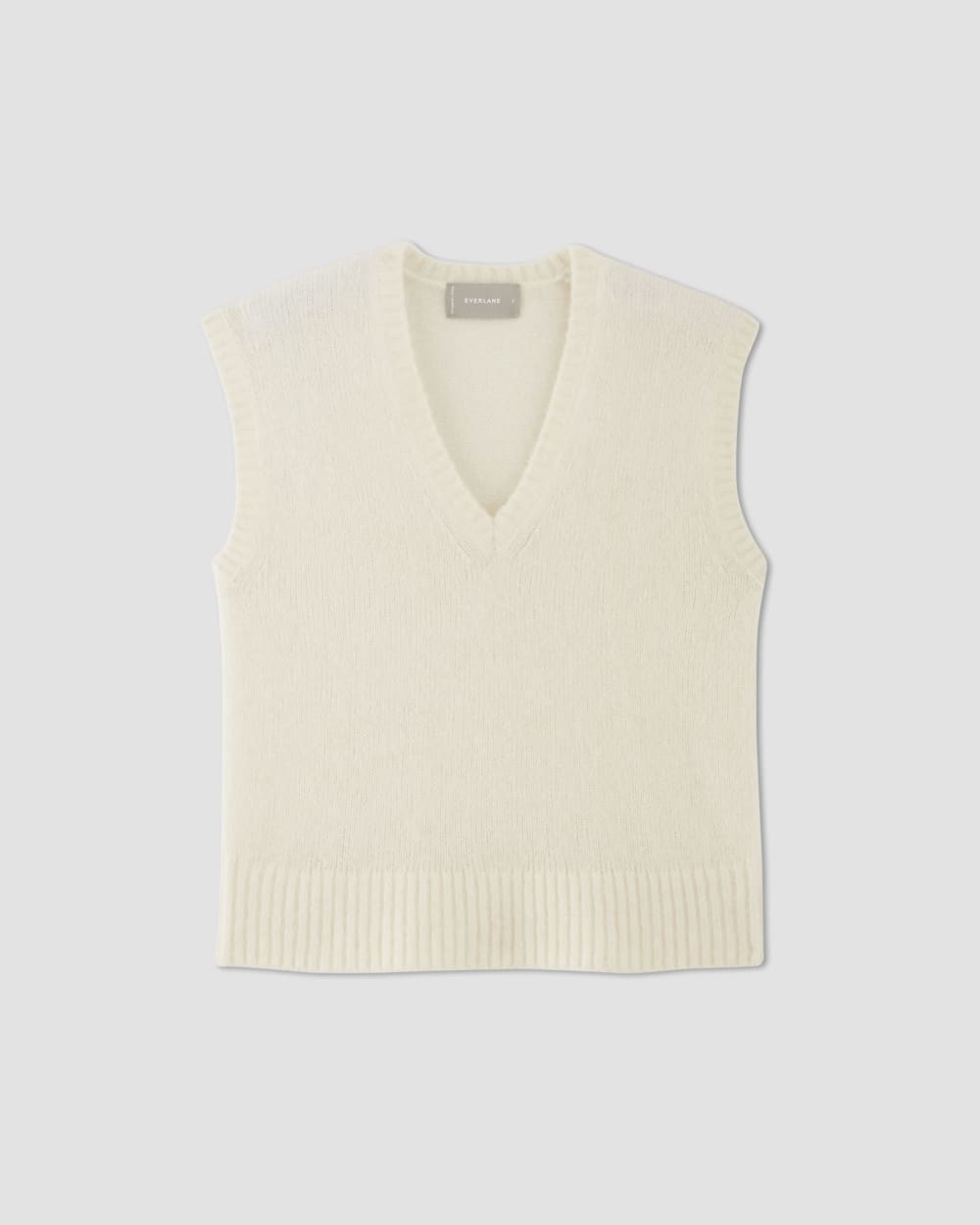 The Alpaca V-Neck Vest | Snow - Image 2