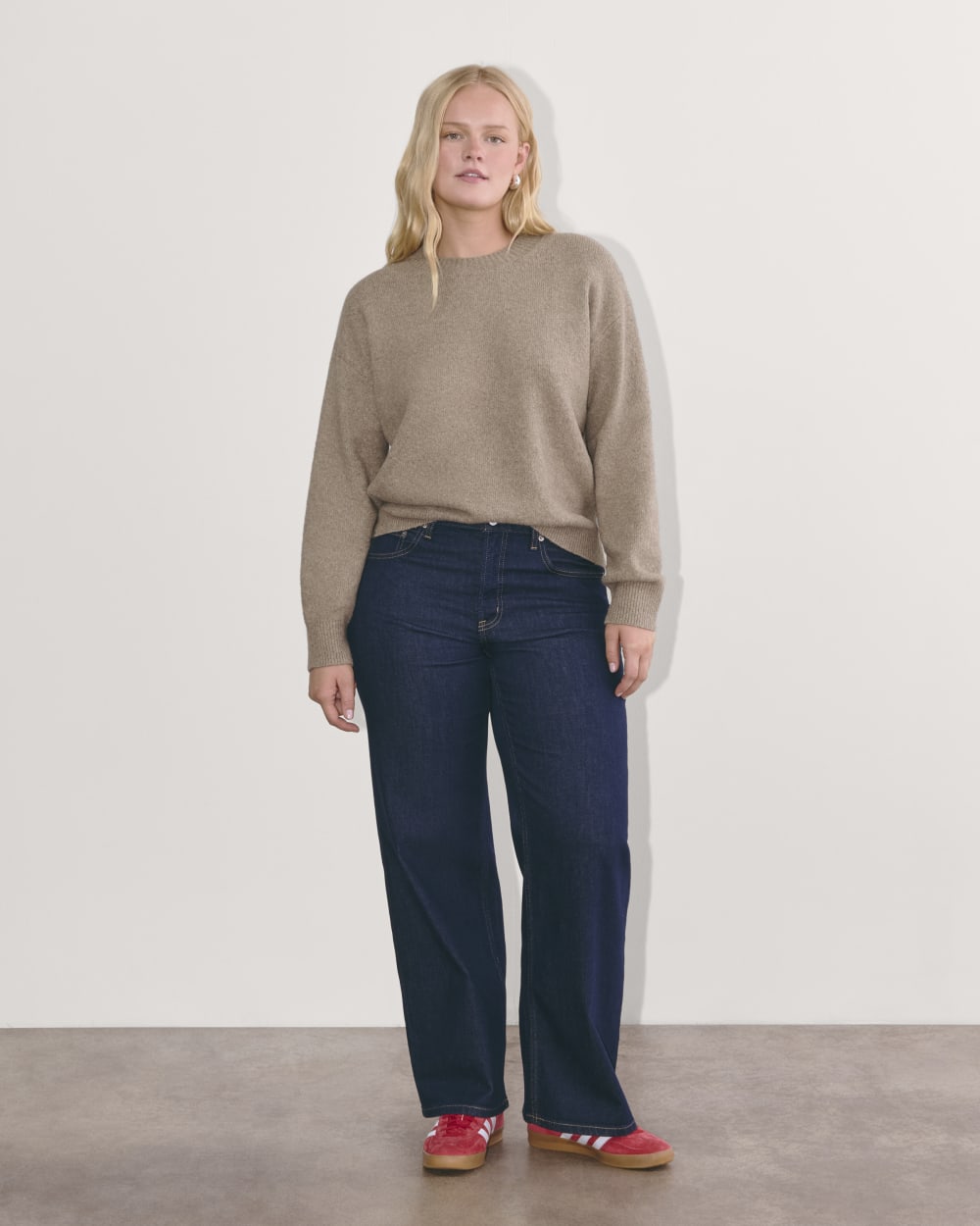 The Cocoon Crew in Plush Cotton | Heather Taupe - Image 3