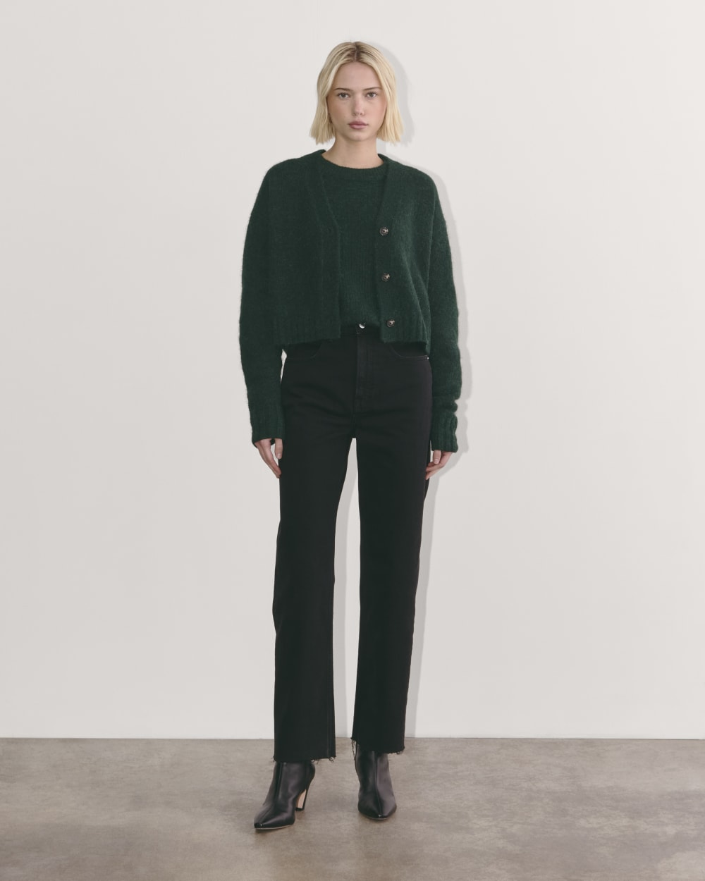 The Boxy Cardigan in Alpaca | Scarab - Image 6