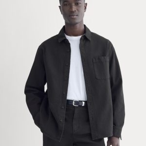 The Canvas Organic Cotton Overshirt | Black