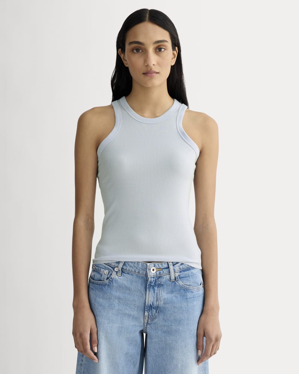 The Shimmy Cutaway Tank | Air Blue
