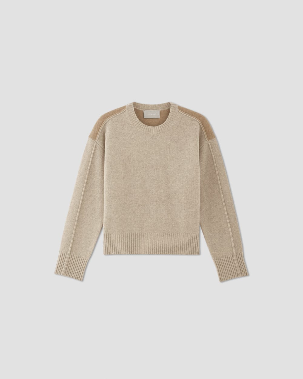 The Good Merino Wool Crewneck Sweater | Light Camel / Dark Oat - Image 2